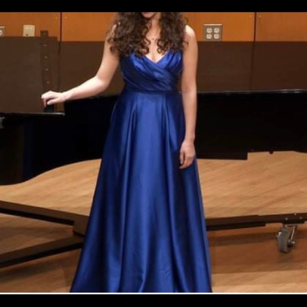 Royal blue gown